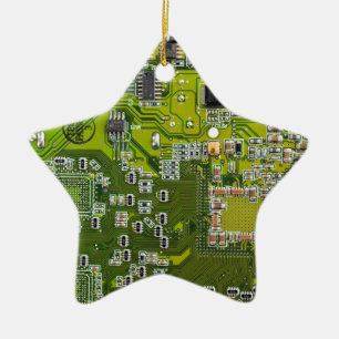Lichtgroen PCB-printplaatontwerp voor IT-professio Keramisch Ornament