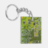 Lichtgroen PCB-printplaatontwerp voor IT-professio Sleutelhanger (Voorkant Links)