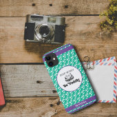 Lichtgroen Retro Patroon Otter Kano Aangepaste Naa Case-Mate iPhone Case