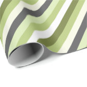 Lichtgroen schuine strepen Modern Trendy Cadeaupapier (Rol Hoek)