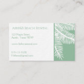  lichtgroen strand visitekaartje (Voorkant)
