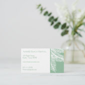  lichtgroen strand visitekaartje (Staand voorkant)