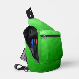 Lichtgroen verloop geometrisch maaspatroon sling bag