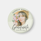 Lichtgroen Voeg uw foto toe Custom Afstuderen Gues Magneet (Voorkant)