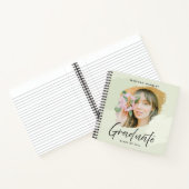 Lichtgroen Voeg uw foto toe Custom Afstuderen Gues Notitieboek (Binnen)
