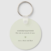 Lichtgroen Voeg uw foto toe Custom Afstuderen Gues Sleutelhanger (Achterkant)