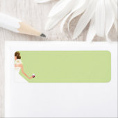 Lichtgroen vrijgezellenfeest wijnadreslabel etiket (Insitu)