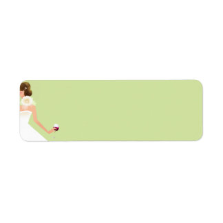 Lichtgroen vrijgezellenfeest wijnadreslabel etiket