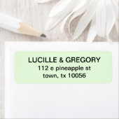 Lichtgroen & zwart Tekst retouradres Etiket (Insitu)