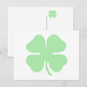 Lichtgroene 4 Leaf Clover Shamrock.png Briefkaart (Voorkant / Achterkant)