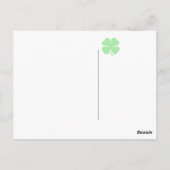 Lichtgroene 4 Leaf Clover Shamrock.png Briefkaart (Achterkant)