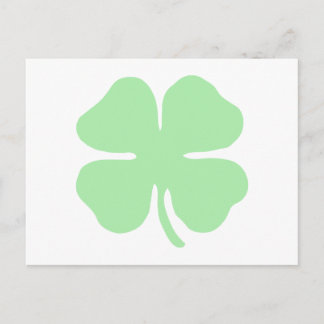 Lichtgroene 4 Leaf Clover Shamrock.png Briefkaart