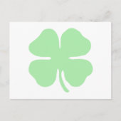 Lichtgroene 4 Leaf Clover Shamrock.png Briefkaart (Voorkant)