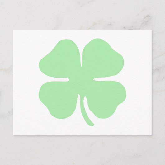 Lichtgroene 4 Leaf Clover Shamrock.png Briefkaart (Voorkant)