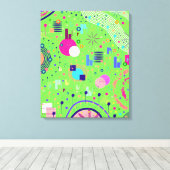 Lichtgroene abstracte print (Insitu (Houten vloer))