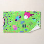 Lichtgroene abstracte print bad handdoek (Handdoek)