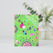 Lichtgroene abstracte print briefkaart (Staand voorkant)
