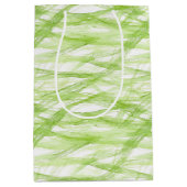 Lichtgroene Abstracte Verjaardag Medium Cadeauzakje (Voorkant)