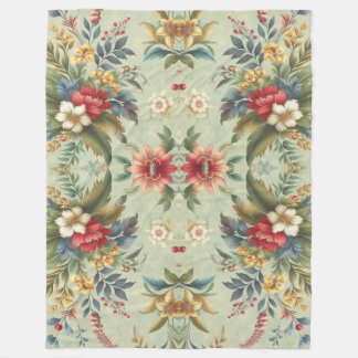 Lichtgroene achtergrond gebladerte fleece deken