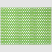 Lichtgroene achtergrond met witte pooldots tissuepapier (Voorkant)