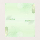 Lichtgroene achtergrond met zwart schoonheidssymbo visitekaartje (Binnenkant ongevouwen)