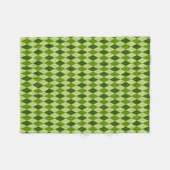 Lichtgroene Argyle Plaid Fleece Deken (Voorkant (Horizontaal))