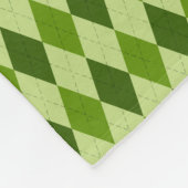 Lichtgroene Argyle Plaid Fleece Deken (Hoek)