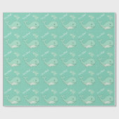 Lichtgroene Baby walvissen Cadeaupapier (Vlak)