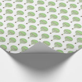  lichtgroene, blauwe, gele heteluchtballonnen cadeaupapier (Hoek)