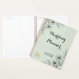LICHTGROENE BLOEMEN BRUILOFT PLANNER