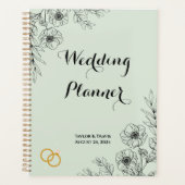 LICHTGROENE BLOEMEN BRUILOFT PLANNER (Voorkant)