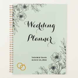 LICHTGROENE BLOEMEN BRUILOFT PLANNER