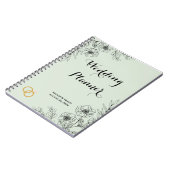 LICHTGROENE BLOEMEN BRUILOFT PLANNER NOTITIEBOEK (Linkerzijde)