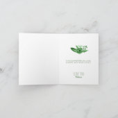 Lichtgroene botanische bloemen Ik hou van jou mama Kaart (Binnen)