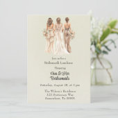 Lichtgroene bruidsmeisjes Bridesmaids Luncheon Kaart (Staand voorkant)