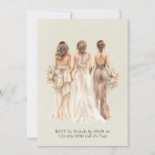 Lichtgroene bruidsmeisjes Bridesmaids Luncheon Kaart (Achterkant)
