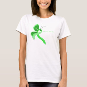 Lichtgroene butterfly-voorlichtingslint t-shirt
