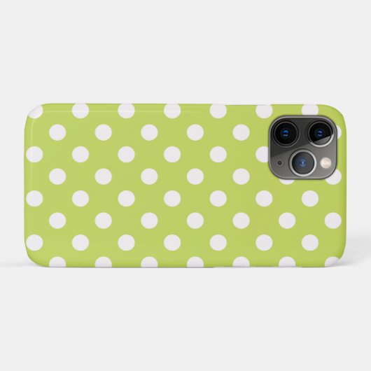 Lichtgroene Chartreuse & Witte Stippen Stip Case-Mate iPhone Case (Achterkant (horizontaal))
