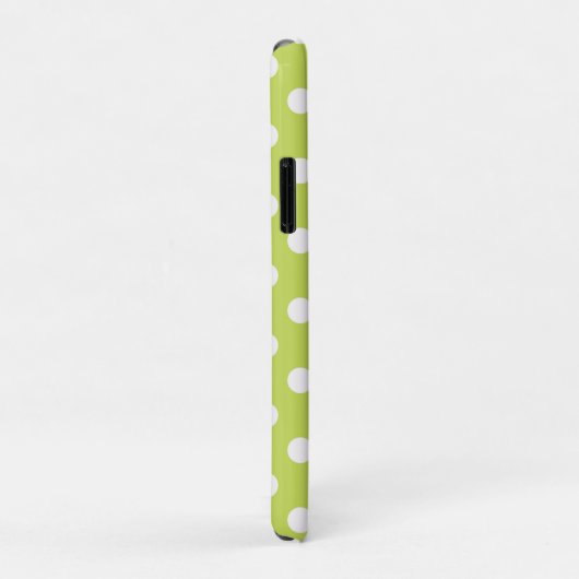 Lichtgroene Chartreuse & Witte Stippen Stip Case-Mate iPhone Case (Achterkant/rechts)