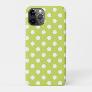 Lichtgroene Chartreuse & Witte Stippen Stip Case-Mate iPhone Case