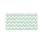 Lichtgroene Chevron Adresetiketten Etiket (Voorkant)