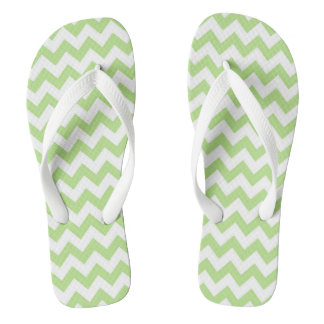 Lichtgroene Chevron gemêleerde Flip Flops