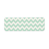 Lichtgroene Chevron retour adreslabels Etiket (Voorkant)