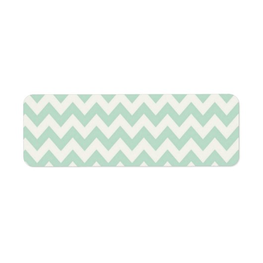 Lichtgroene Chevron retour adreslabels Etiket (Voorkant)