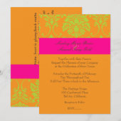 Lichtgroene damp/roze/oranje kaart (Voorkant / Achterkant)