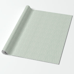 Lichtgroene en ivoorkleurige scheve strepen cadeaupapier