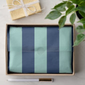 Lichtgroene en marineblauwe strepen tissuepapier (Geschenk)