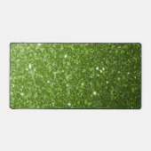 Lichtgroene faux glitter bureaumat (Voorkant)