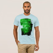 Lichtgroene Galaxy Burst T-shirt (Voorkant volledig)