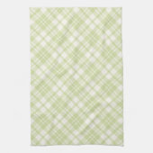 Lichtgroene geblokte keukenhanddoek (Verticaal)